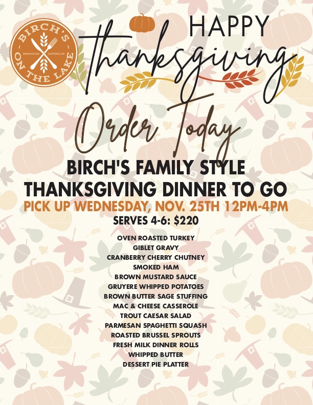 Thankgiving2020_ToGo Thanksgiving at Birch's on the Lake