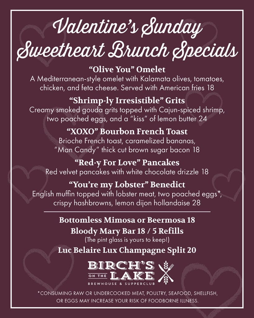 Birch's 2026 Valentine's Day Bruch Specials