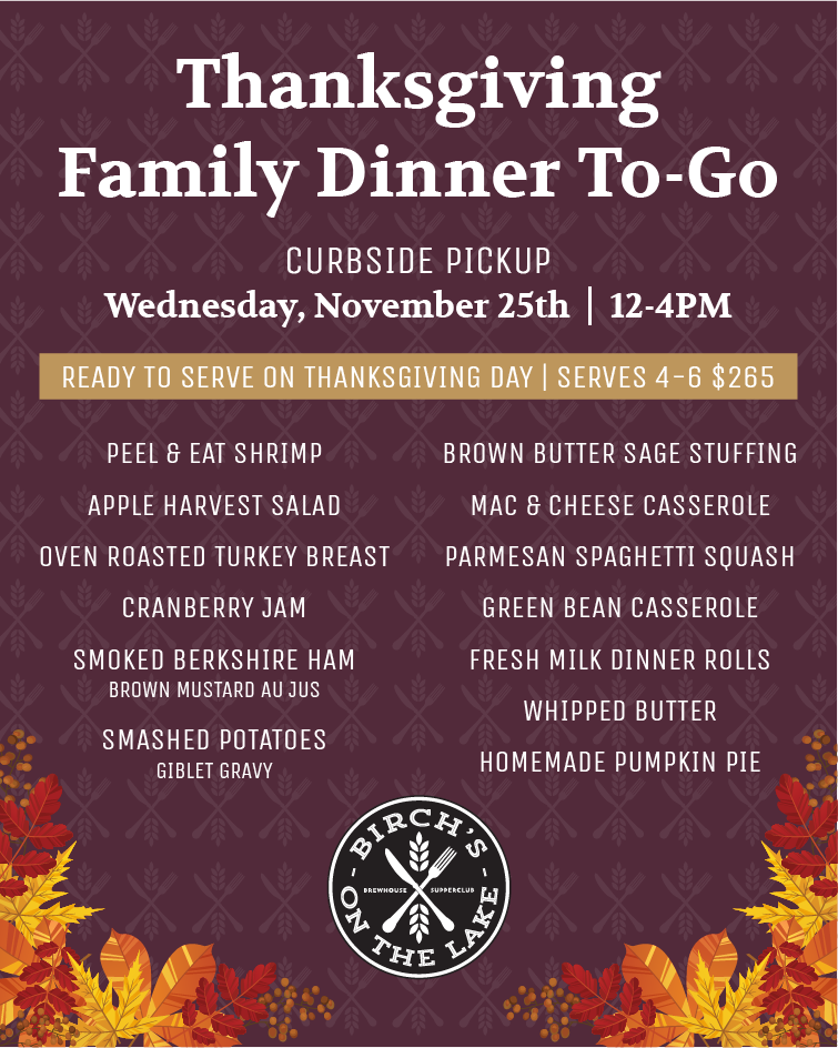 Thanksgiving Family Dinner To-Go